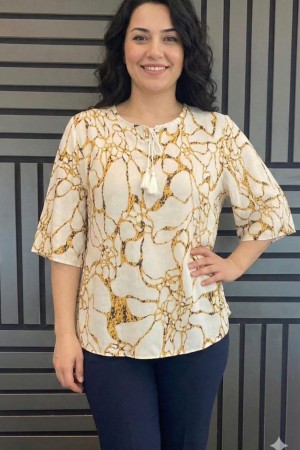 185387 DESENLİ BLUZ