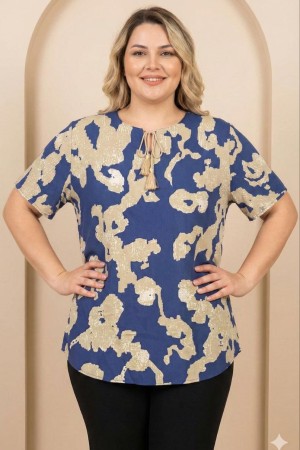 185394 DESENLİ BLUZ