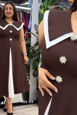 185436 KAHVE ELBİSE