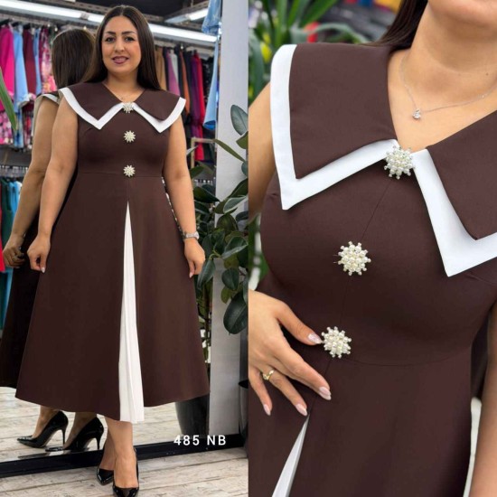 185436 KAHVE ELBİSE
