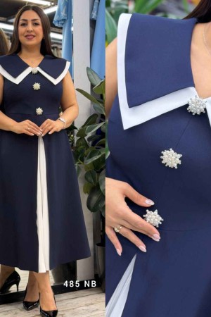 185438 LACİVERT ELBİSE