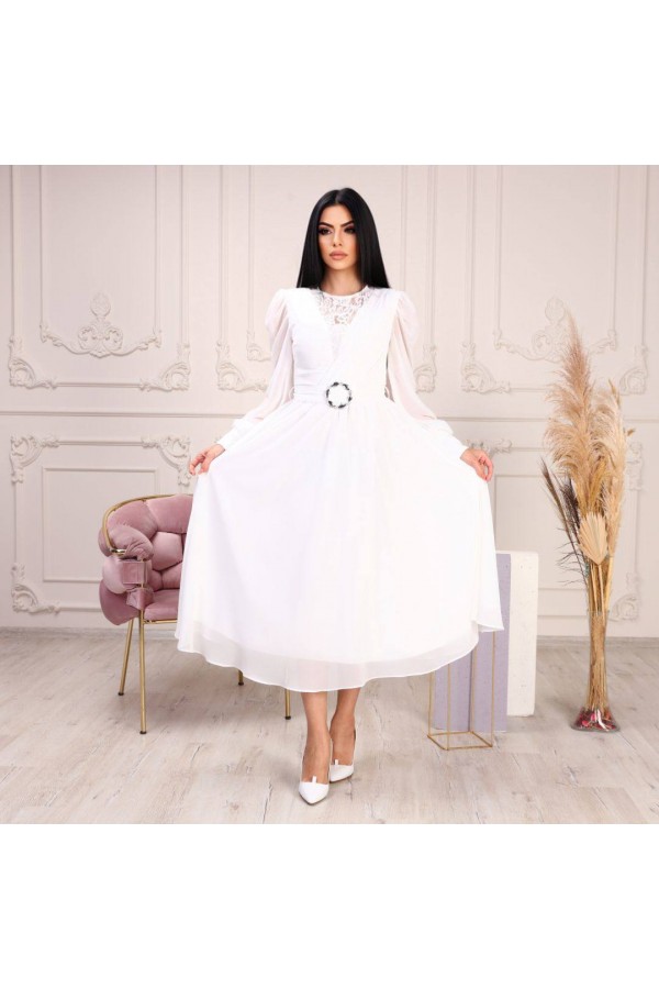 0117 white Evening dress