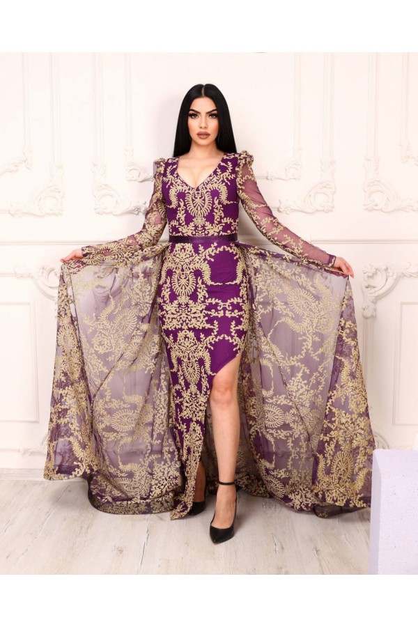 090 patterned Evening dress