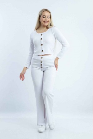 100389 white Pants suit