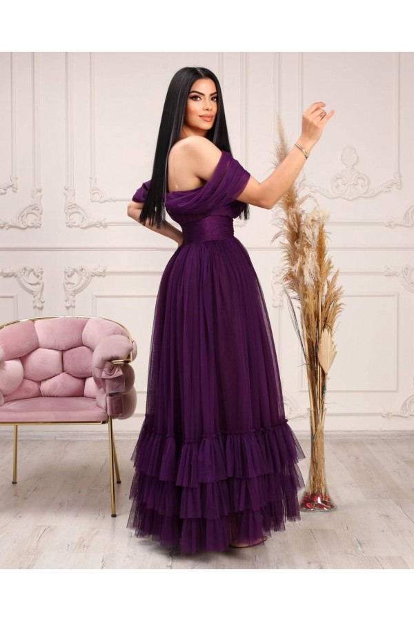 101075 фиолетовый Вечернее платье