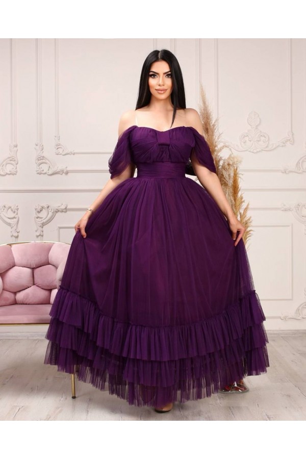 101075 фиолетовый Вечернее платье