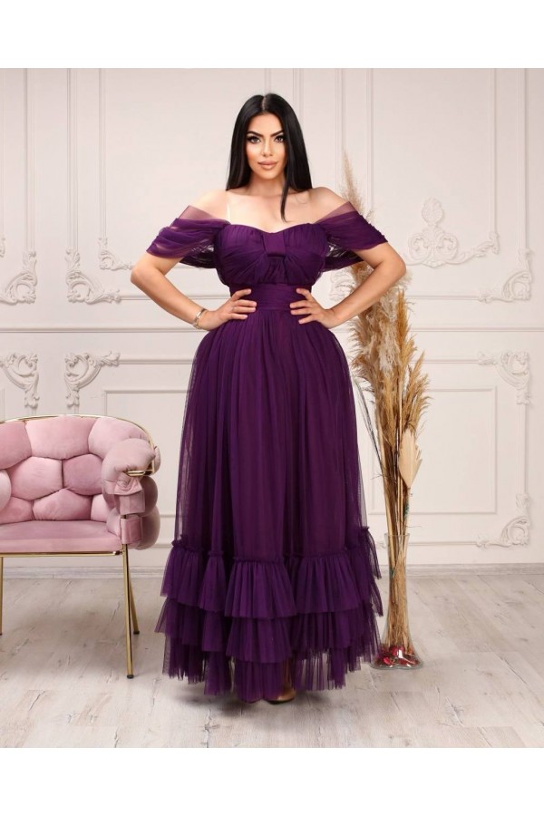 101075 purple Evening dress