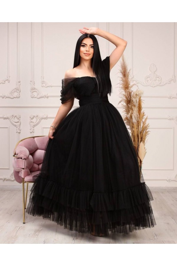 101077 черный Вечернее платье