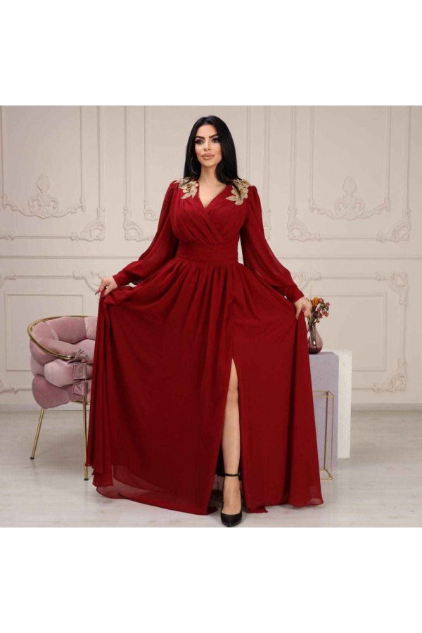 101230 red Evening dress