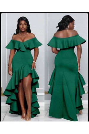 101367 зеленый Вечернее платье