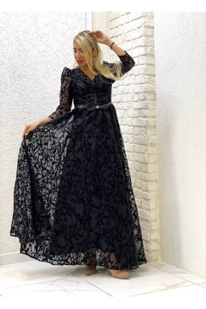 101384 черный Вечернее платье
