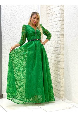 101387 зеленый Вечернее платье