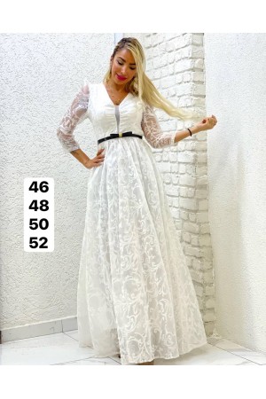 101392 белый Вечернее платье