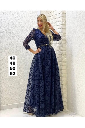 101394 темно-синий Вечернее платье