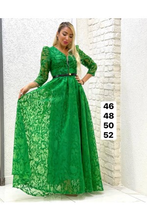 101395 зеленый Вечернее платье