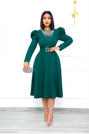 101403 зеленый Вечернее платье