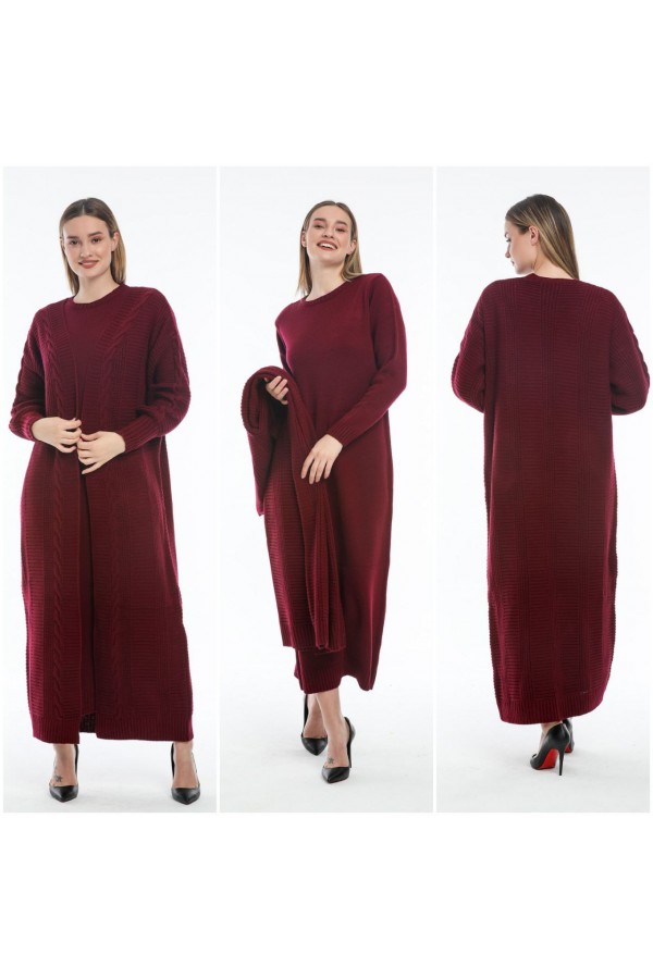 103556 burgundy Dress suit