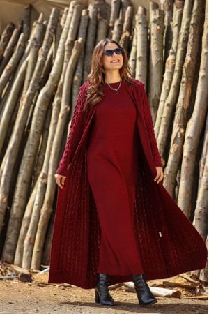 105618 burgundy Dress suit