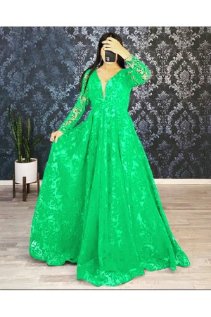 105801 GREEN Evening dress