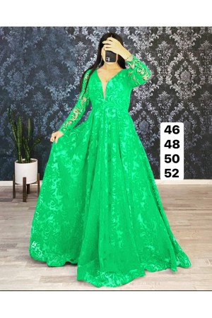 105806 GREEN Evening dress