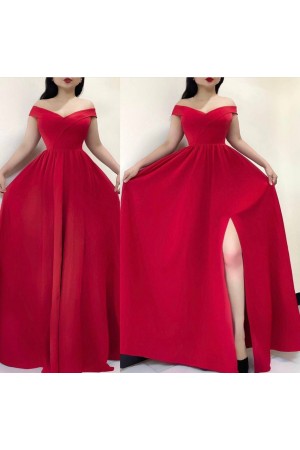 105825 أحمر فستان المساء