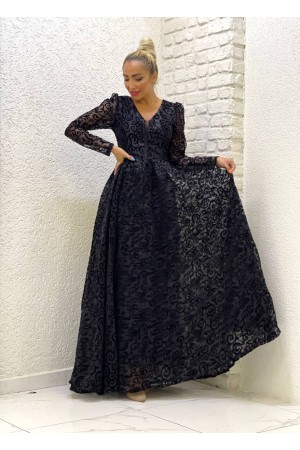 105909 чорний Вечірня сукня