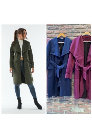 107911 blue TRENCH COAT