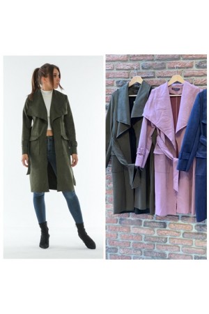 107913 lilac TRENCH COAT