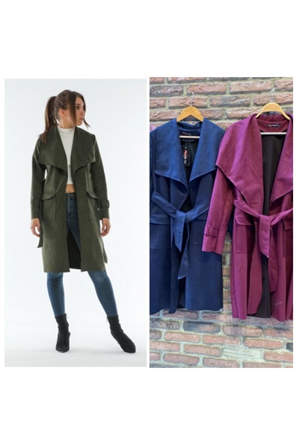 107919 blue TRENCH COAT