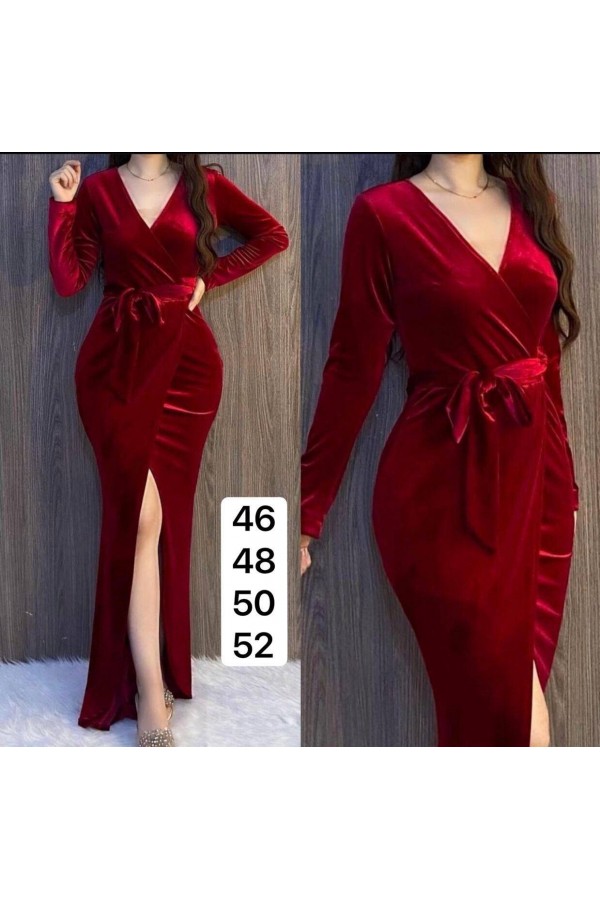 111301 red Evening dress