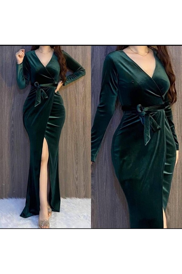 111306 GREEN Evening dress