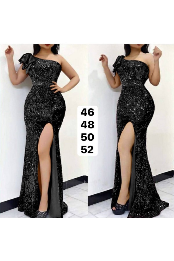 111324 чорний Вечірня сукня