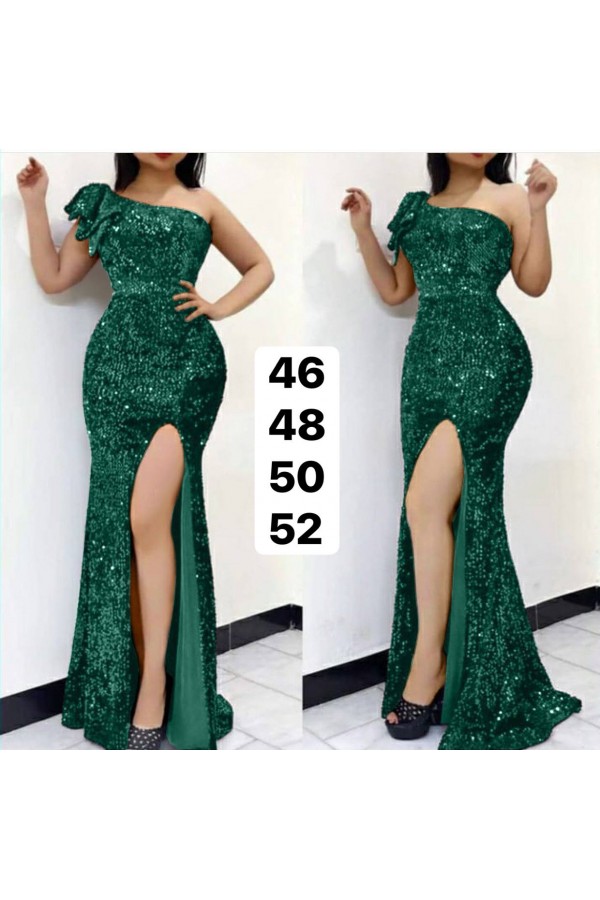 111326 зеленый Вечернее платье