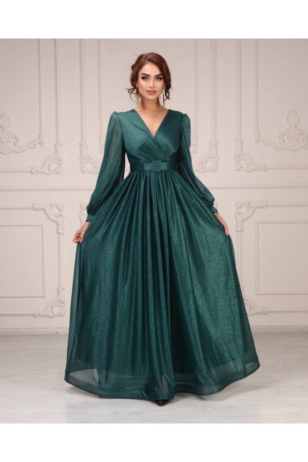 113174 зеленый Вечернее платье