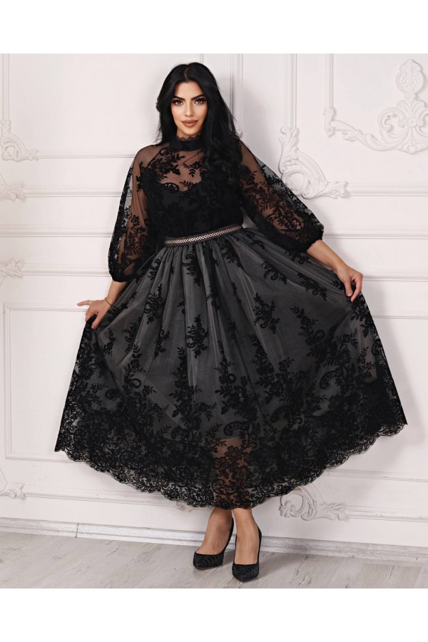 113181 черный Вечернее платье