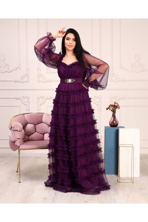 113196 фиолетовый Вечернее платье