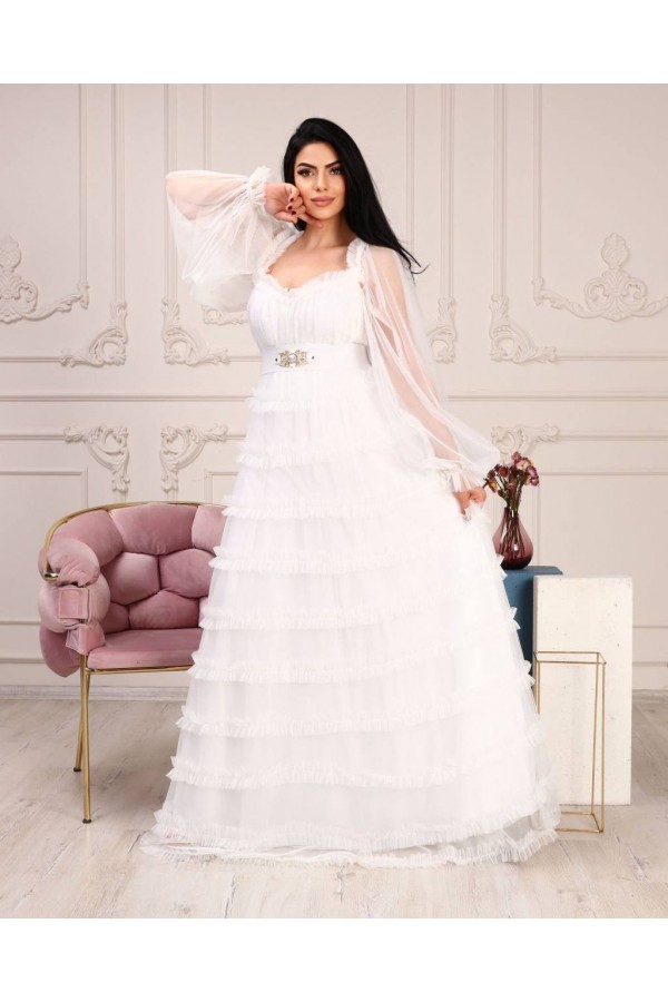 113197 белый Вечернее платье