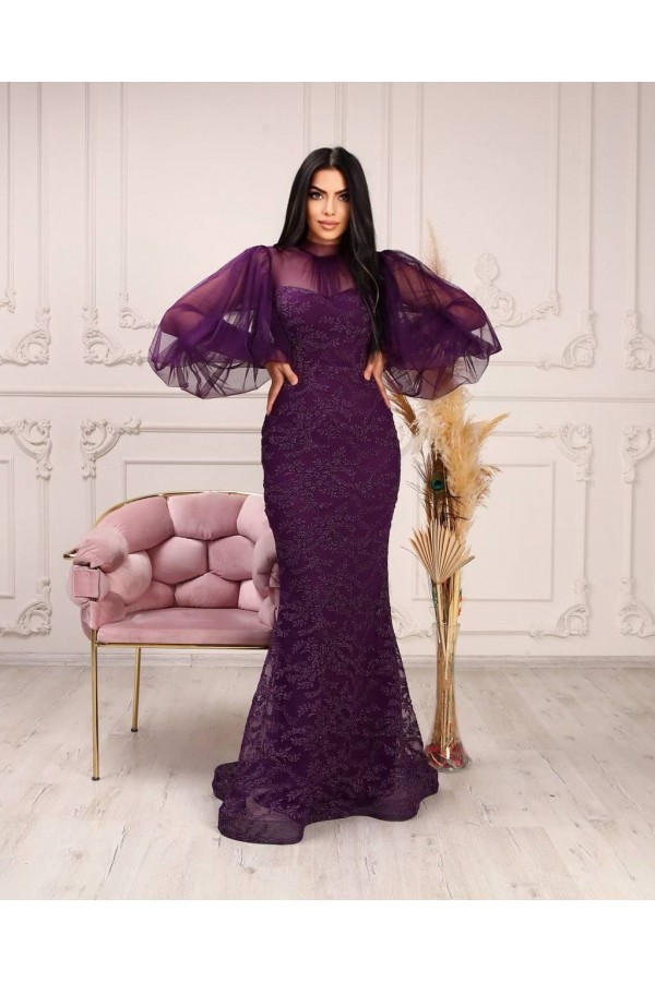113199 purple Evening dress