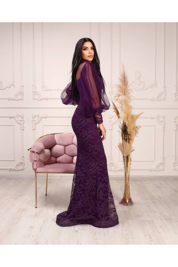 113199 purple Evening dress