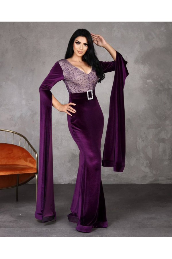 113200 purple Evening dress