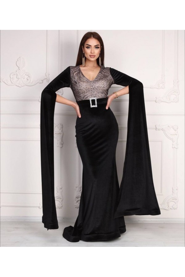113202 black Evening dress