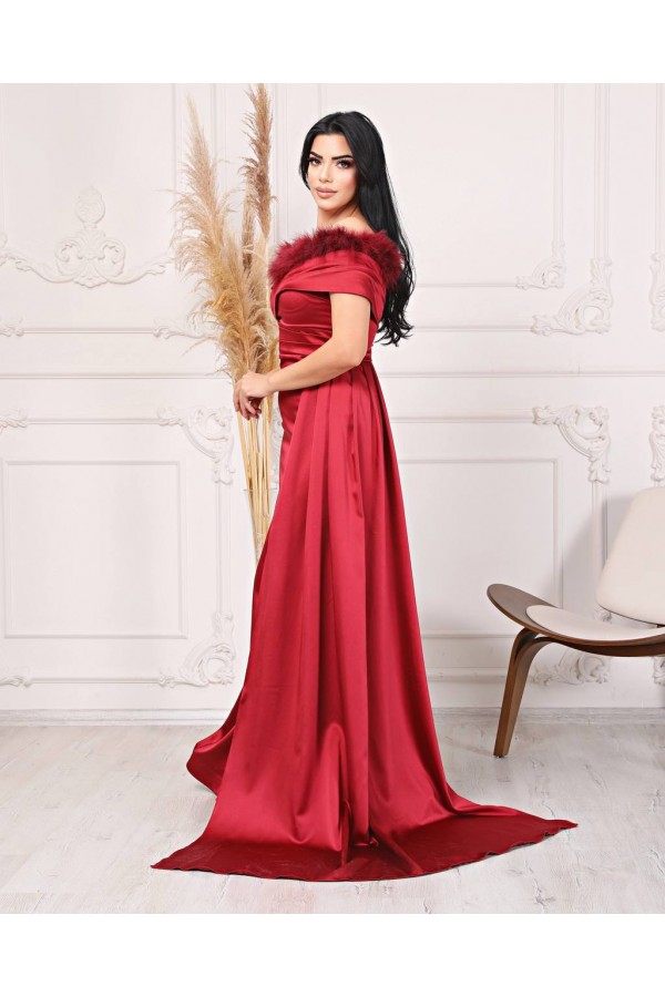 113216 burgundy Evening dress
