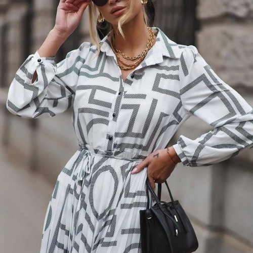 113465 TOPTAN DESENLİ ELBİSE toptan bayan giyim