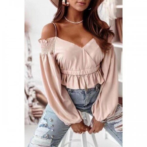 113509 TOPTAN PUDRA BLUZ toptan bayan giyim