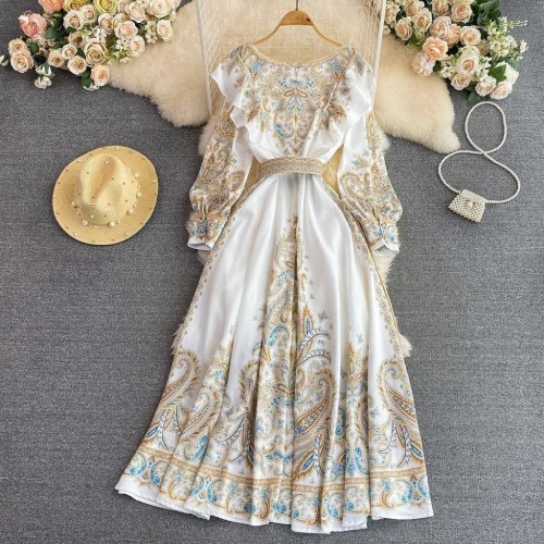 113547 TOPTAN DESENLİ ELBİSE toptan bayan giyim