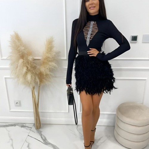 113577 TOPTAN SİYAH BLUZ toptan bayan giyim