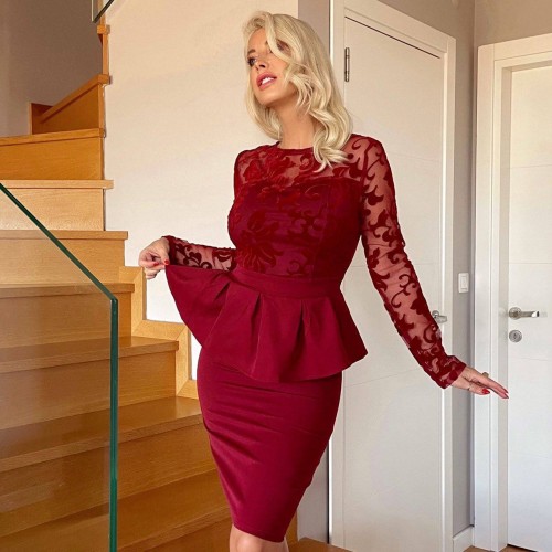 113678 TOPTAN BORDO ETEK TAKIM toptan bayan giyim