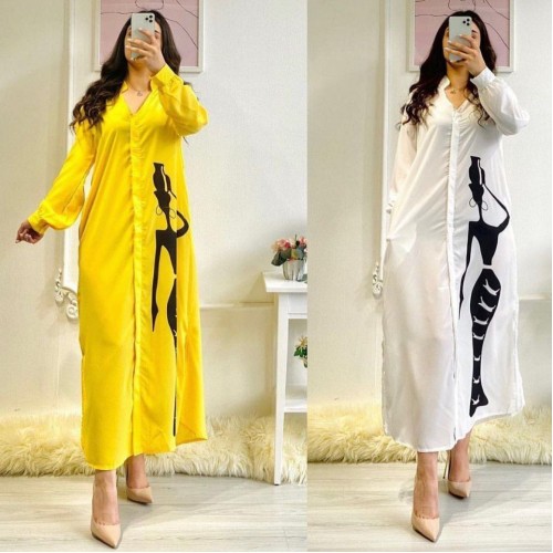 113973 TOPTAN SARI ELBİSE toptan bayan giyim