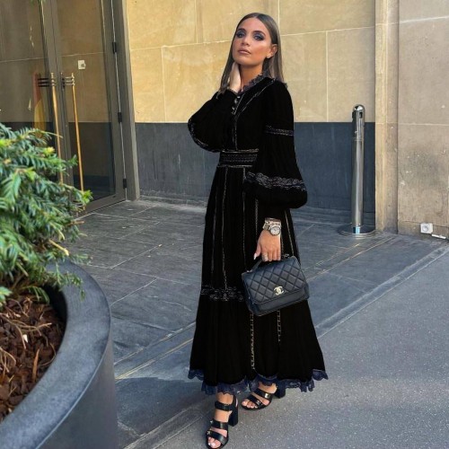 114001 TOPTAN SİYAH ELBİSE toptan bayan giyim