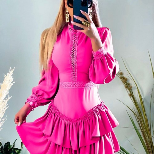 114017 TOPTAN FUŞYA ELBİSE toptan bayan giyim